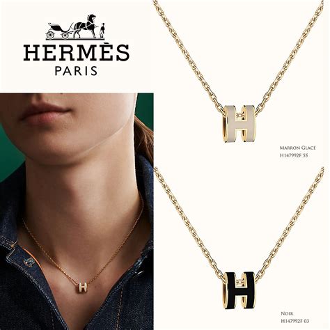 hermes h necklace mini